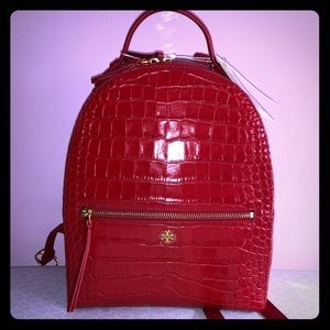 Tory Burch Croc Embossed backpack